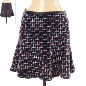 NWT H&M Geometric Tweed Knit Flare Skirt
